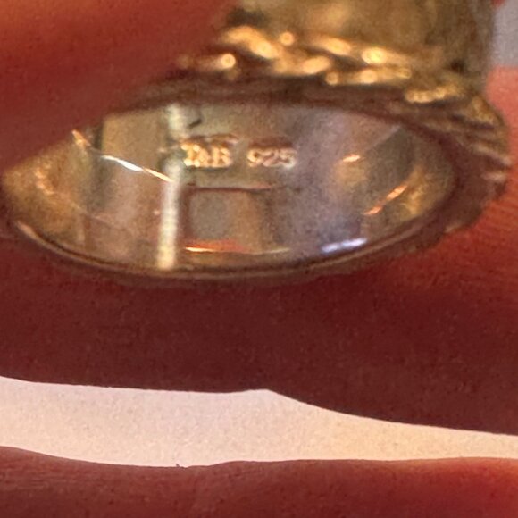 Vintage Art Deco Ornate Solid Stunning Statement Ring 925 Amethyst Citrine - Picture 8 of 16